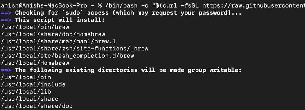 How to install homebrew (brew) on M1 Mac ?